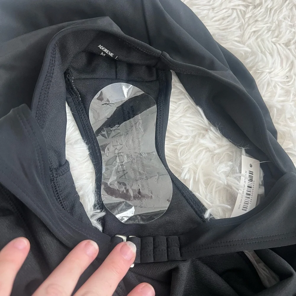 Adore Me NEW Black Brinlee Contour One Piece Swimsuit - Size Medium - Picture 9 of 12